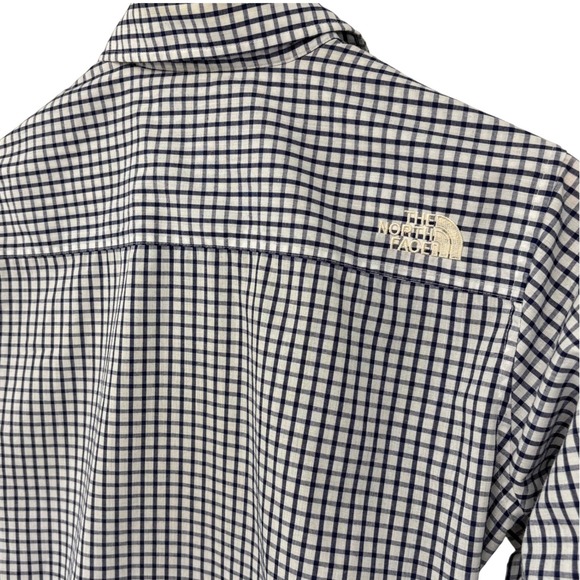 Rare The North Face Coolmax Cinch Waist Hiking Shirt 85/US SM Gingham Korea - Picture 7 of 11